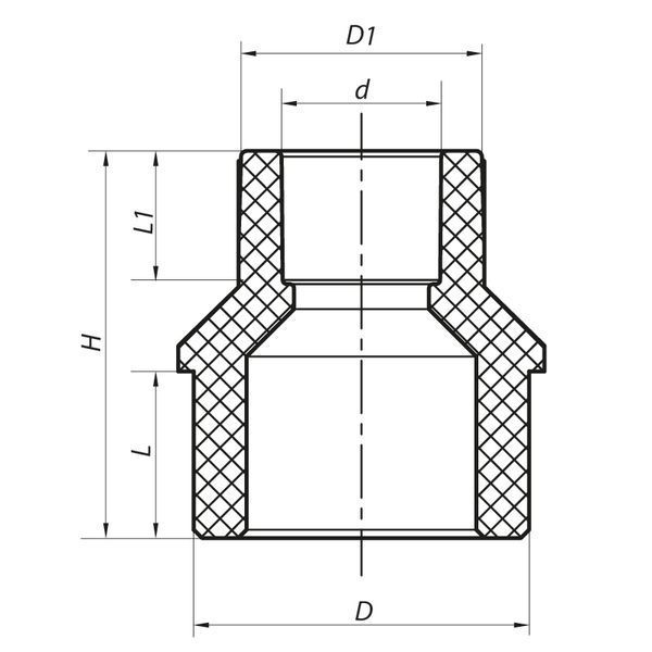 Муфта редукційна Нb 32x25 PPR Koer K0058.PRO (KP0068) KP0068 фото