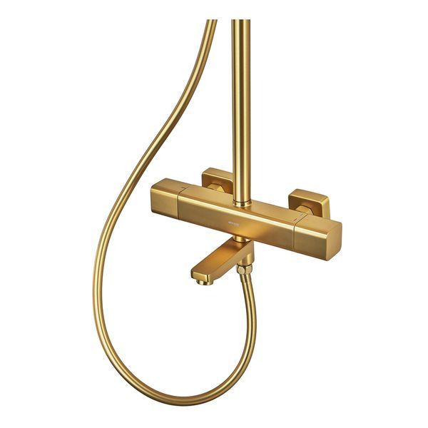 Душевая колонна Mixxus Premium VIRGO 009-J BRUSHED GOLD с термостатическим смесителем, 3 функции (MI6649) MI6649 фото