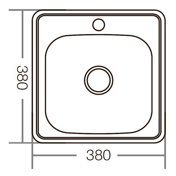 Мойка кухонная Zerix Z3838-06-160E (Satin) (ZM0555) ZM0555 фото