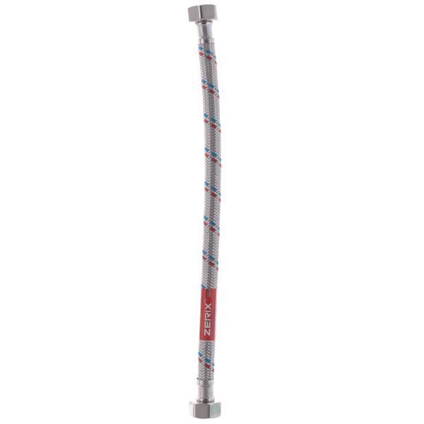 Гибкий шланг для подключения воды гайка 1/2'' - гайка 1/2'' (30 см) Zerix (ZX1549) ZX1549 фото
