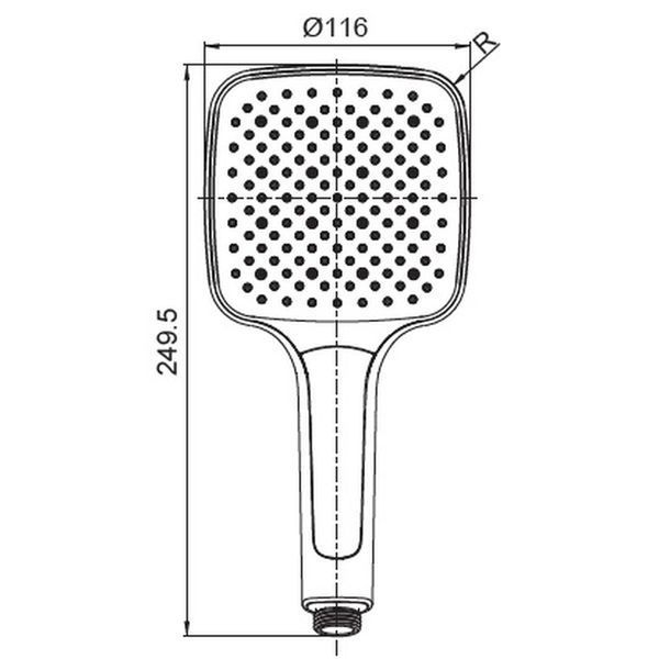 Лійка для душу Koer KP-0402-01 (3 функції) (KR4983) KR4983 фото