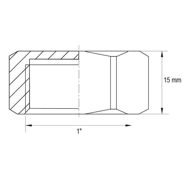 Заглушка Koer KF.P10F.WN - 1'' (без нікелю) (KR3100) KR3100 фото