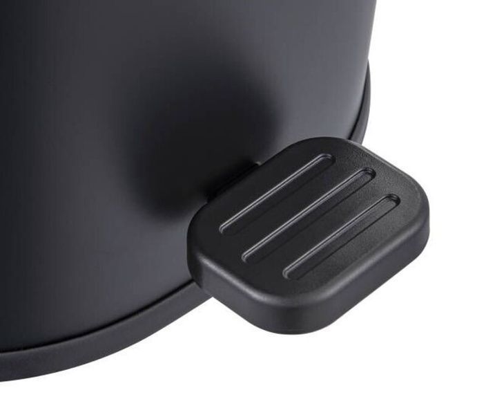 Відро для сміття з плавним закриттям овальне Zerix Prime-TC0105 Black 5л колір чорний (ZX5902) ZX5902 фото