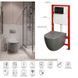 Комплект: Mixxus Premium Ellipse-SET-2101 Gray (в 2 ящ) Унітаз система змиву Tornado 3.0+ Інсталяція Koer KT-0404 + панель KT-0604-07 Gun Gray (MP6668) MP6668 фото 9