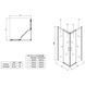 Душевая кабина без поддона Koer SR SC03-90x90x200-TR-02 прозрачное стекло Easy Clean 6мм SS Color (KR5680) KR5680 фото 2