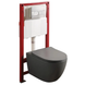 Комплект: Mixxus Premium Ellipse-SET-2101 Gray (в 2 ящ) Унітаз система змиву Tornado 3.0+ Інсталяція Koer KT-0404 + панель KT-0604-07 Gun Gray (MP6668) MP6668 фото 1