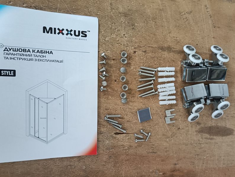 Душевая кабина с низким поддоном Mixxus Style SCT01-90x90x200-TR Chrome прозрачное стекло 6мм (MI8433) MI8433 фото