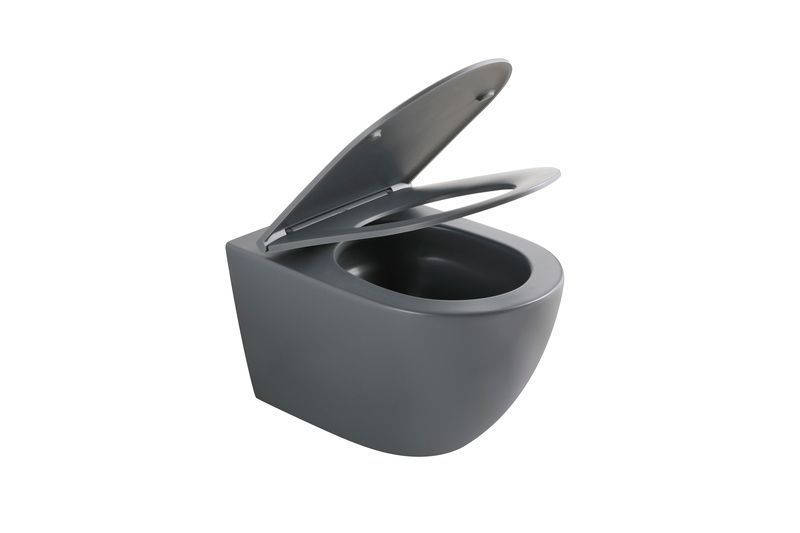 Комплект: Mixxus Premium Ellipse-SET-2101 Gray (в 2 ящ) Унітаз система змиву Tornado 3.0+ Інсталяція Koer KT-0404 + панель KT-0604-07 Gun Gray (MP6668) MP6668 фото