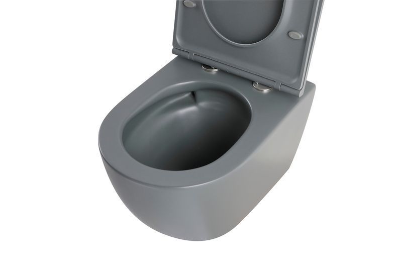 Комплект: Mixxus Premium Ellipse-SET-2101 Gray (в 2 ящ) Унітаз система змиву Tornado 3.0+ Інсталяція Koer KT-0404 + панель KT-0604-07 Gun Gray (MP6668) MP6668 фото
