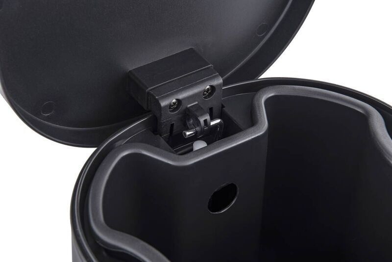 Відро для сміття з плавним закриттям овальне Zerix Prime-TC0105 Black 5л колір чорний (ZX5902) ZX5902 фото