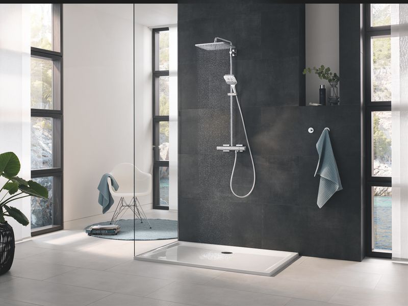 Душевая система с термостатом для душа Grohe Rainshower System (26649000) 26649000 фото