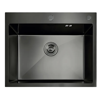 Мойка из нержавеющей стали MIXXUS MH5843 DECOR GRAPHITE (MH5843 DECOR NANO-BLACK) (3.0/0.8) цвет графит (MI7042) MI7042 фото