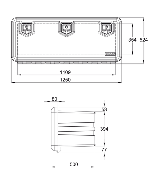 Ящик інструментальний Daken Arka 1250x524x500 мм об'єм 203 л (1001100010) 1001100010 фото