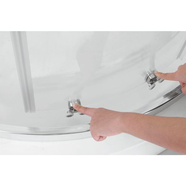 Душевая кабина без поддона Koer SR SC04-90x90x195-TR-02 прозрачное стекло Easy Clean 5мм SS Color (KR5682) KR5682 фото