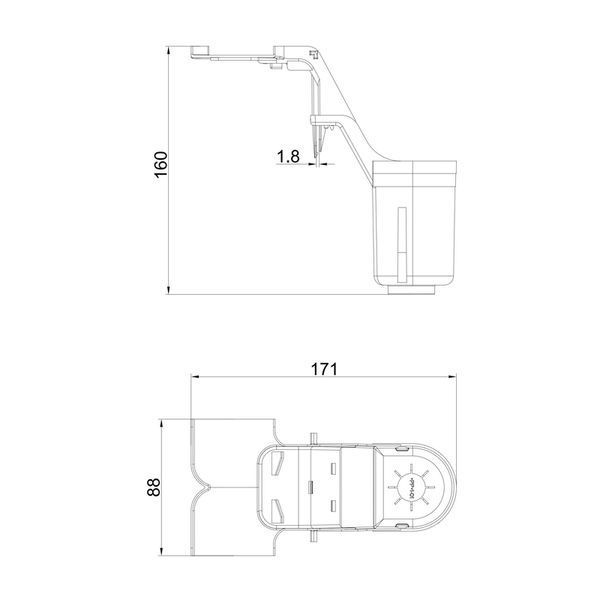 Холдер для освежающих таблеток для унитаза KOER KT-0704 для KT-0407 (цвет белый) (KR5710) KR5710 фото
