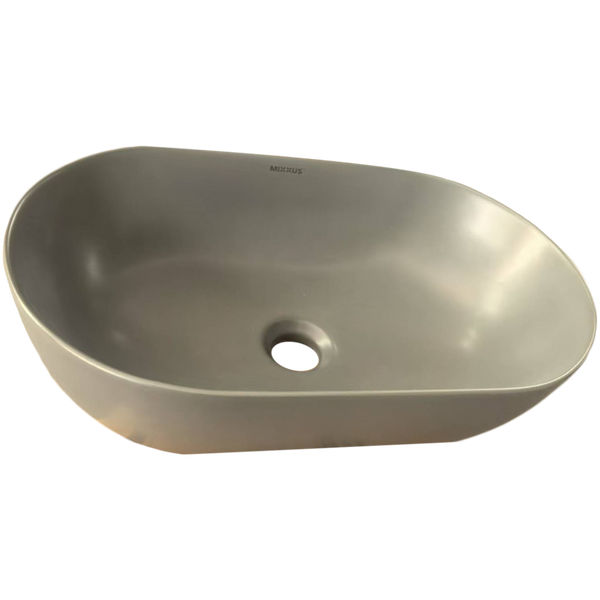Раковина накладная Mixxus Premium ELLIPSE-0109 GRAY 500x300x140mm (MP6653) MP6653 фото