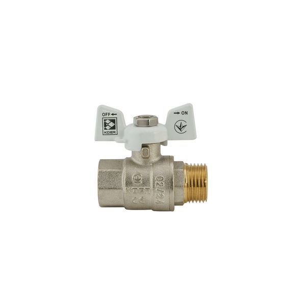 Кран шаровый Koer 1/2" ГШБ (KR.218.W) белый (KR0182) KR0182 фото