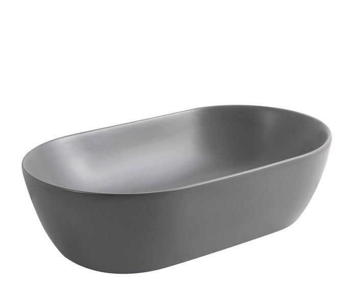 Раковина накладная Mixxus Premium ELLIPSE-0109 GRAY 500x300x140mm (MP6653) MP6653 фото