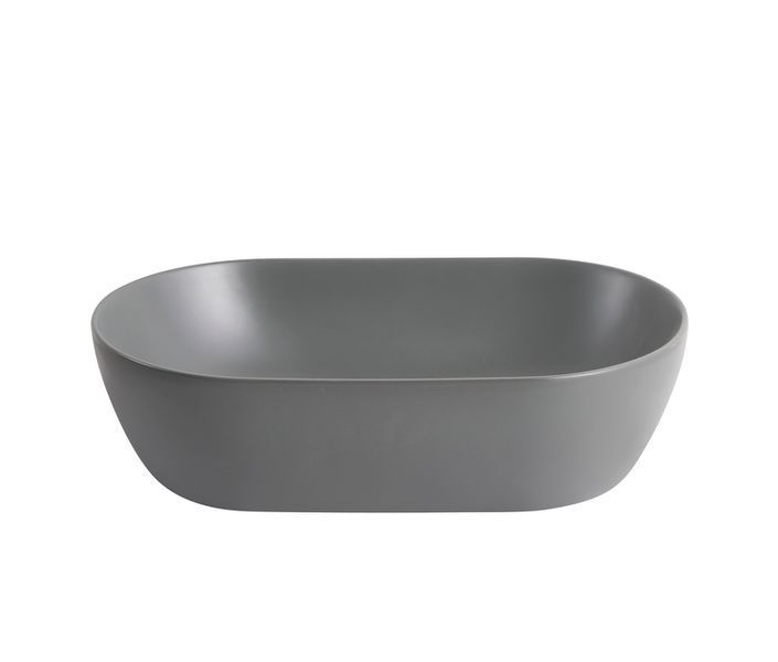 Раковина накладная Mixxus Premium ELLIPSE-0109 GRAY 500x300x140mm (MP6653) MP6653 фото