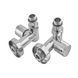 Комплект кранів для рушникосушки кутовий Koer KR.SET.551 - M1/2''xM1/2'' під ТЕН хромований (KR5841) KR5841 фото 3