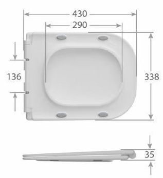 Унітаз-компакт Mixxus WAVE-0404-R 630х350х805mm, система змиву RIMLESS (MI6692) MI6692 фото