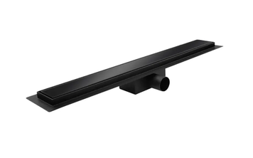 Душовий трап із нержавіючої сталі Koer FD08-70x500-GLASS Black 70x500мм зі склян. панеллю (KR5139) KR5139 фото