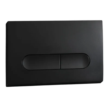 Панель смыва Koer KT-0608-05 240x160x10mm пластиковая, кнопка закругленная (цвет черный матовый) (KR6125) KR6125 фото