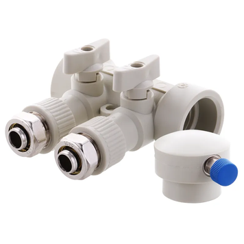 Коллектор распределительный 2-way с фитингом Koer K0190.PRO - 40x20 PPR (KP2555) KP2555 фото