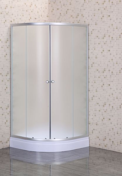 Душова кабіна з низьким піддоном Mixxus PLAIN SCT02-90x90x195-FB SATIN матове скло 4мм (MI6896) MI6896 фото