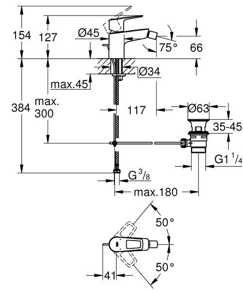 Змішувач для біде Grohe BauLoop New (23338001) 23338001 фото