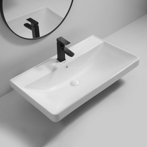 Раковина меблева MIXXUS PREMIUM STYLE-1503 800х480х190mm з отвором під змішувач та переливом (MP6500) MP6500 фото