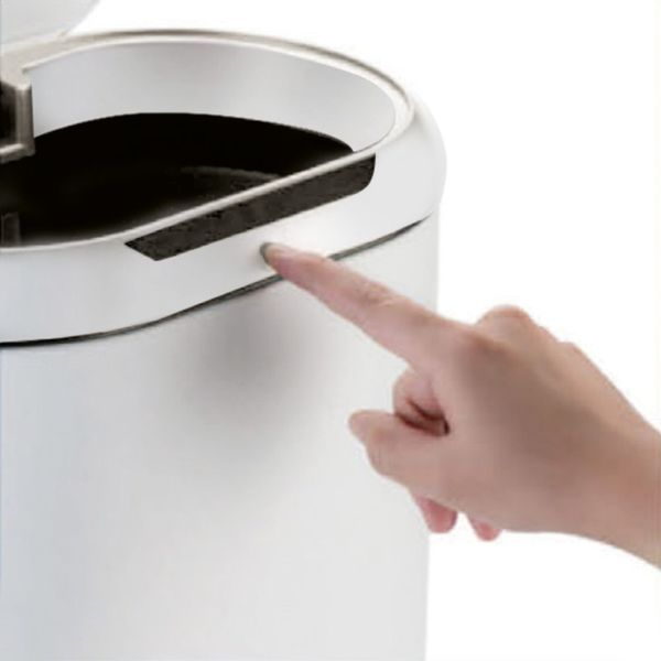 Мусорное ведро сенсорное овальное Mixxus Premium Topper-TC0112 White 12л цвет белый (MI7082) MI7082 фото