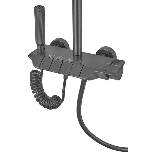Душова колона Champion PBM-009-J Graphite зі змішувачем з кнопковим перемикачем, 4 режими (CH6501) CH6501 фото