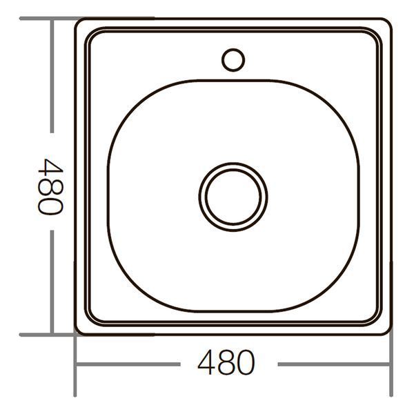 Мойка кухонная Zerix Z4848-06-160E (Satin) (ZM0557) ZM0557 фото