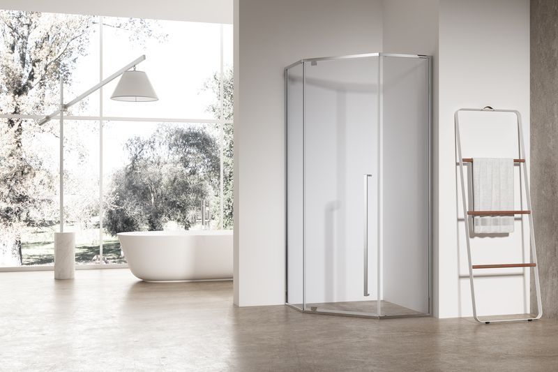 Душова кабіна без піддону Koer SR SC06-90x90x200-TR-01 прозоре скло Easy Clean 8мм, хром (KR5364) KR5364 фото