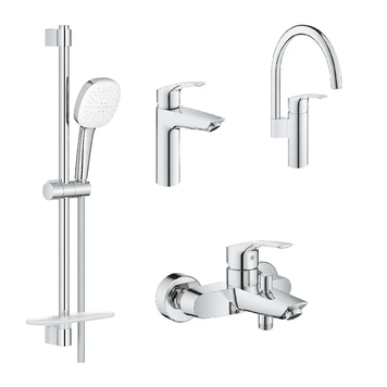 Набiр змiшувачiв Grohe Eurosmart 4 в 1 для ванни та кухні (UA123248M3) UA123248M3 фото