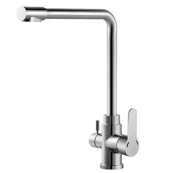 Смеситель для кухни Zerix DAX-021 с вых. для питьевой воды (нерж. сталь) (ZX4826) ZX4826 фото