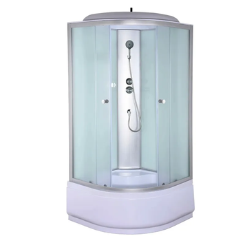 Бокс душевой без гидромассажа Mixxus STRONG SB01-90x90x215-FB SATIN с высоким поддоном (MI6884) MI6884 фото