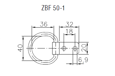 Петля кріплення вантажу причепа Winterhoff ZBF 50-1 (1860049) 1860049 фото