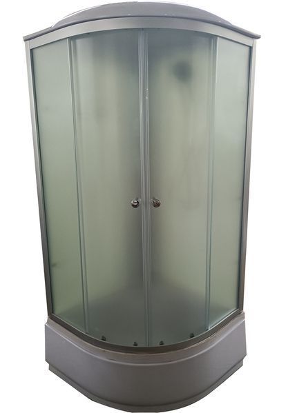 Бокс душовий без гідромасажу Mixxus STRONG SB01-90x90x215-FB SATIN з високим піддоном (MI6884) MI6884 фото
