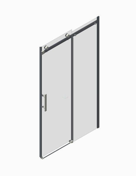 Двері в нішу Koer SR SD01-120x200-TR-07 прозоре скло Easy Clean 8мм, графіт (KR5378) KR5378 фото