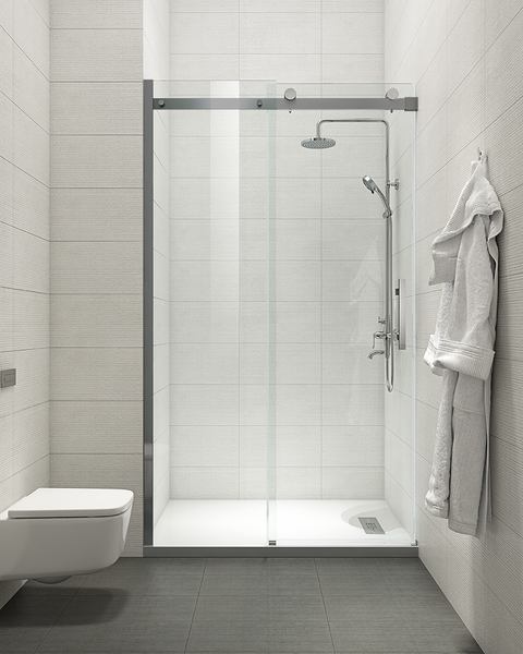 Двері в нішу Koer SR SD01-120x200-TR-07 прозоре скло Easy Clean 8мм, графіт (KR5378) KR5378 фото