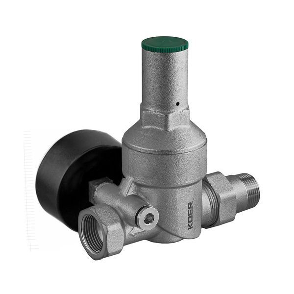 Редуктор тиску Koer KR.1239 - 3/4" з манометром "мембранний" (KR5880) KR5880 фото