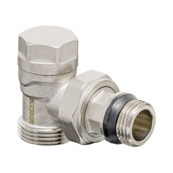 Комплект для подключения радиатора Koer SET-14 - 1/2"x3/4" (угловой) с термоголовкой НН (KR3178) KR3178 фото