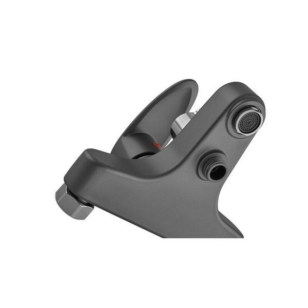 Смеситель для ванны Plamix CEZAR-009 EURO SET Graphite, со шлангом, лейкой и кронштейном (PM0694) PM0694 фото