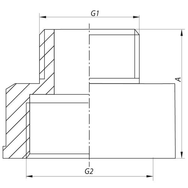 Переходник (коннектор) 3/8"х1/2" (хром) Koer KF.A0406.CHR (KF0137) KF0137 фото