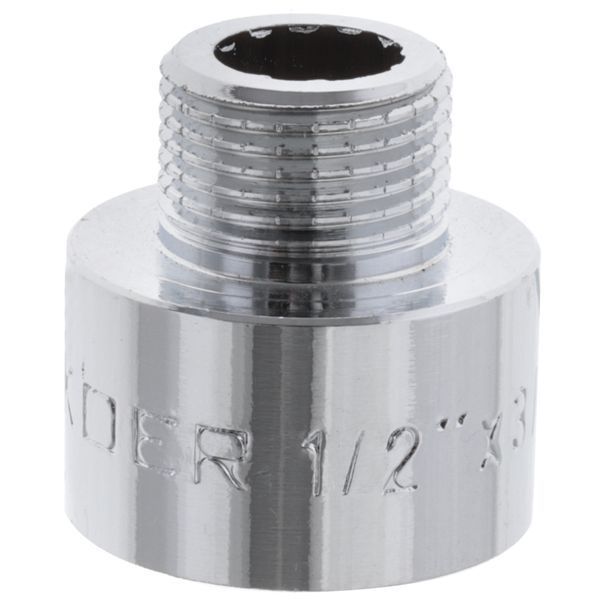 Переходник (коннектор) 3/8"х1/2" (хром) Koer KF.A0406.CHR (KF0137) KF0137 фото