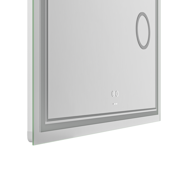 Зеркало Mixxus Premium QUADRO MR20-100x80 с Led Touch, Anti-fog, димером, регулятором яркости, линзой (MP6623) MP6623 фото