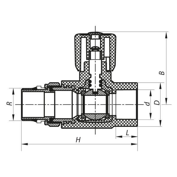 Кран радиаторный 25x3/4 прямой с прокладкой "антипротечка" PPR Koer K0164.PRO (KP0211) KP0211 фото