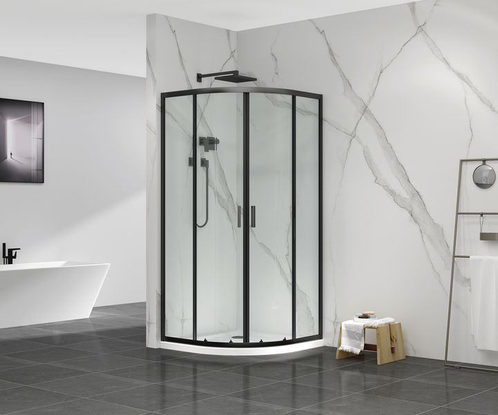 Душова кабіна без піддону Mixxus Premium DIVERSE SC01-90x90x195-TR Black прозоре скло 5мм (MI6860) MI6860 фото